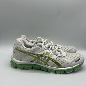 Asics Gel Blur 33 Women's Size 8 White Green Athletic Running Shoes T1H8N